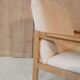 Fauteuil velours ivoire