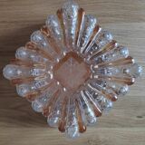 Vintage 60s two-tone square ceiling light