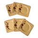 6 square dessert plates, ironstone. 1940s-50s.