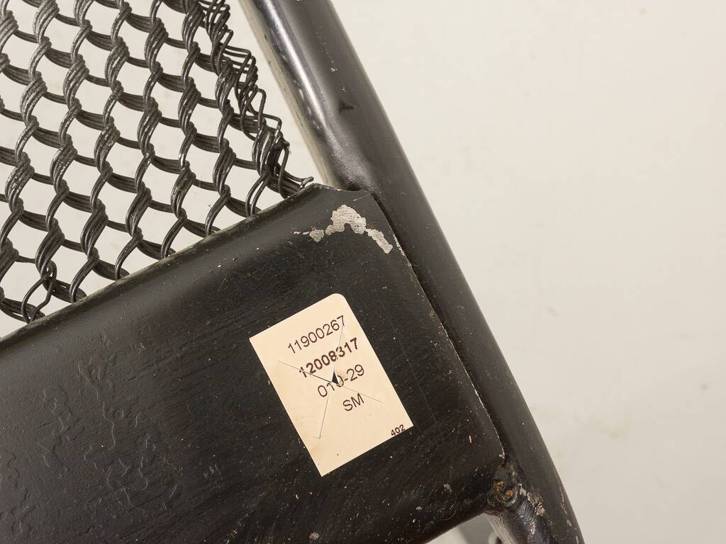 Cadre de lit vintage en métal et teck (90x190)