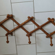 Vintage wooden accordion coat rack 10 hooks