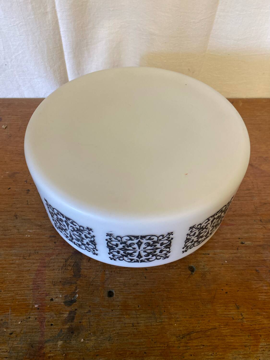 Antique White Opaline Wall Light + Vintage Black Baroque Decor