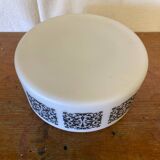 Antique White Opaline Wall Light + Vintage Black Baroque Decor