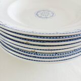 Set of 8 Onnaing soup plates, Perles