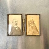 Foldable Antique Double frames Convex glass