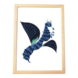 Original lithograph Jean Lurçat "Bumblebee of Malaysia"