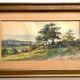 Classical watercolour, 19th-century school, View of Andilly, 1818.