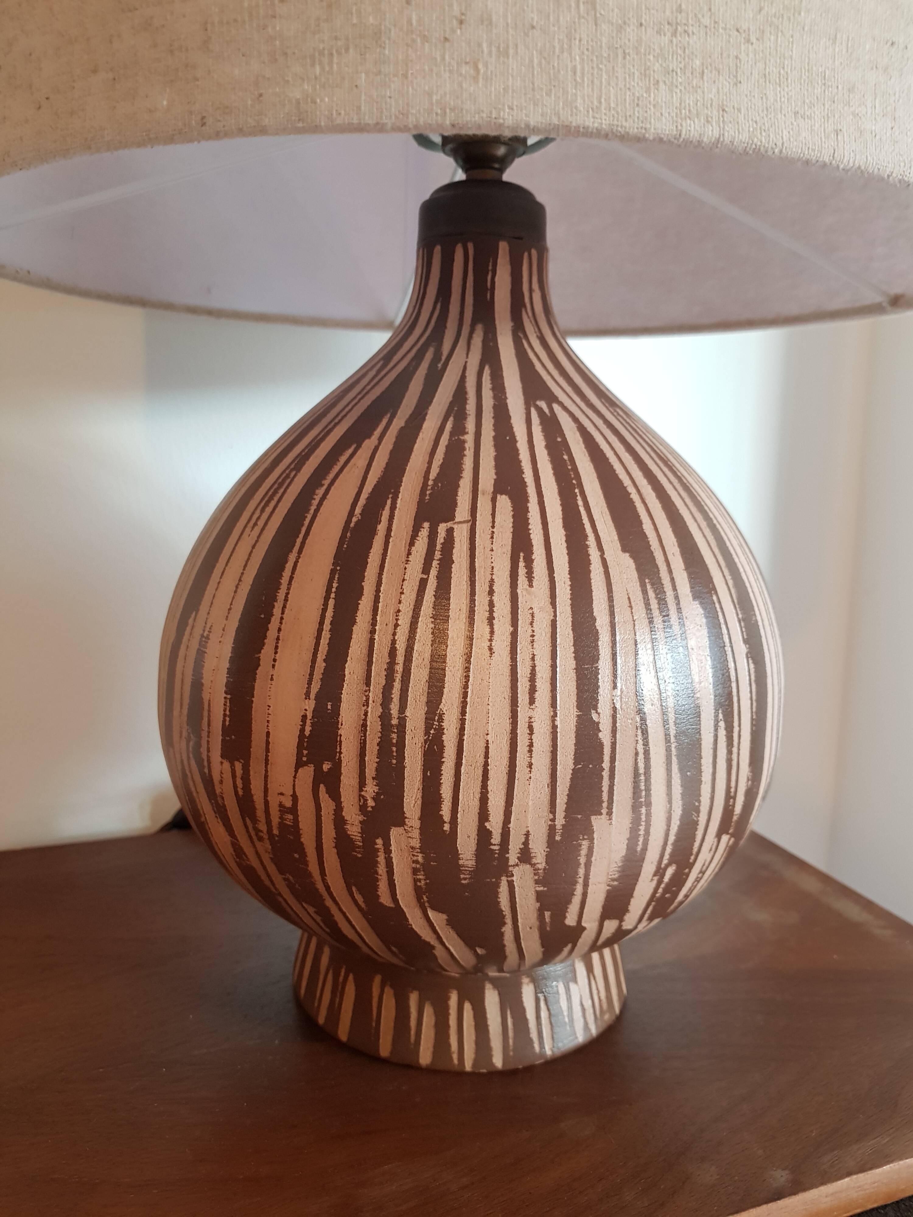Lampe boule céramique