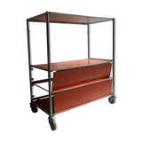 Serving industrial chrome metal wheeled library