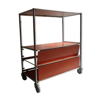 Serving industrial chrome metal wheeled library