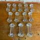 Set of 12 Antique Molded Bubble Glass Knife Rests Vintage Tableware