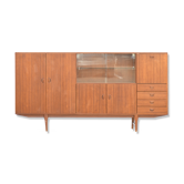 Scandinavian teak living buffet forming a showcase