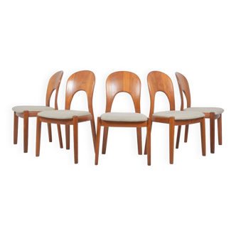 5 chaises danoises 'Morten' conçues par Niels Koefoed, années 1960