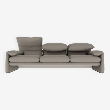 High-end gray sofa Maralunga by Vico Magistretti for Cassina