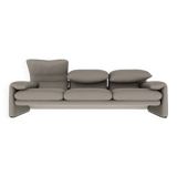 High-end gray sofa Maralunga by Vico Magistretti for Cassina
