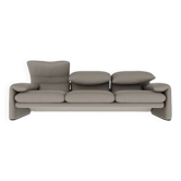 High-end gray sofa Maralunga by Vico Magistretti for Cassina