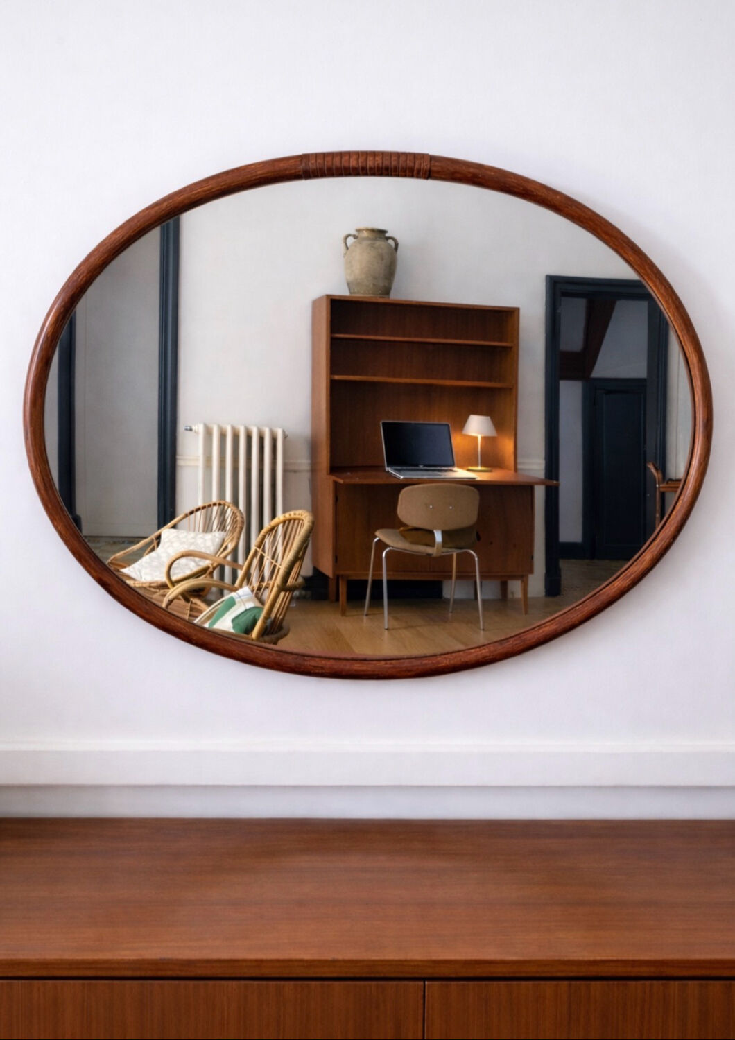 Vintage oval mirror