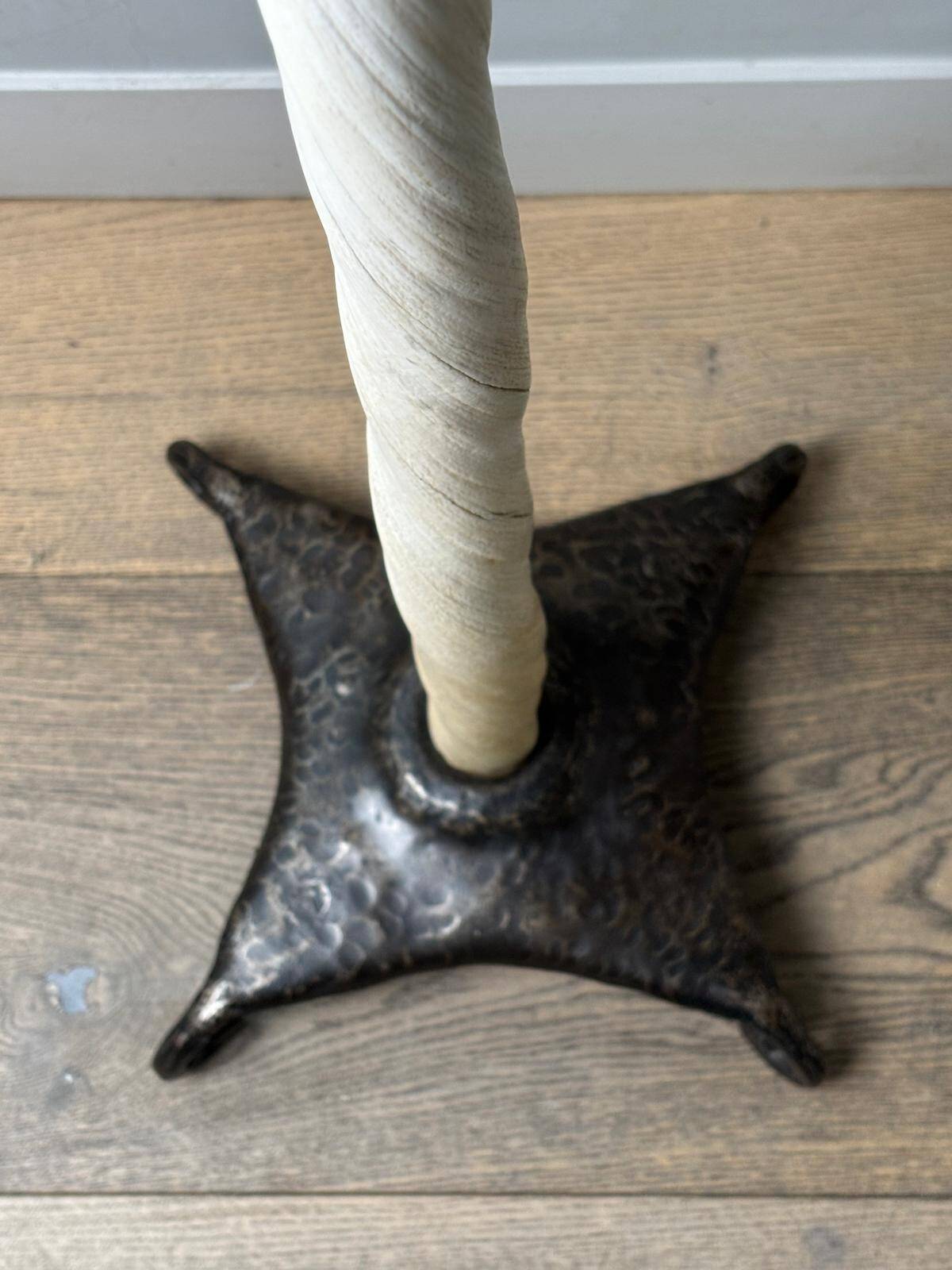narwhal tusk mounted as a lamp - Denmark (Greenland) 1940s