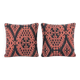 Set of 2 vintage kilim cushion covers 41x41 cm