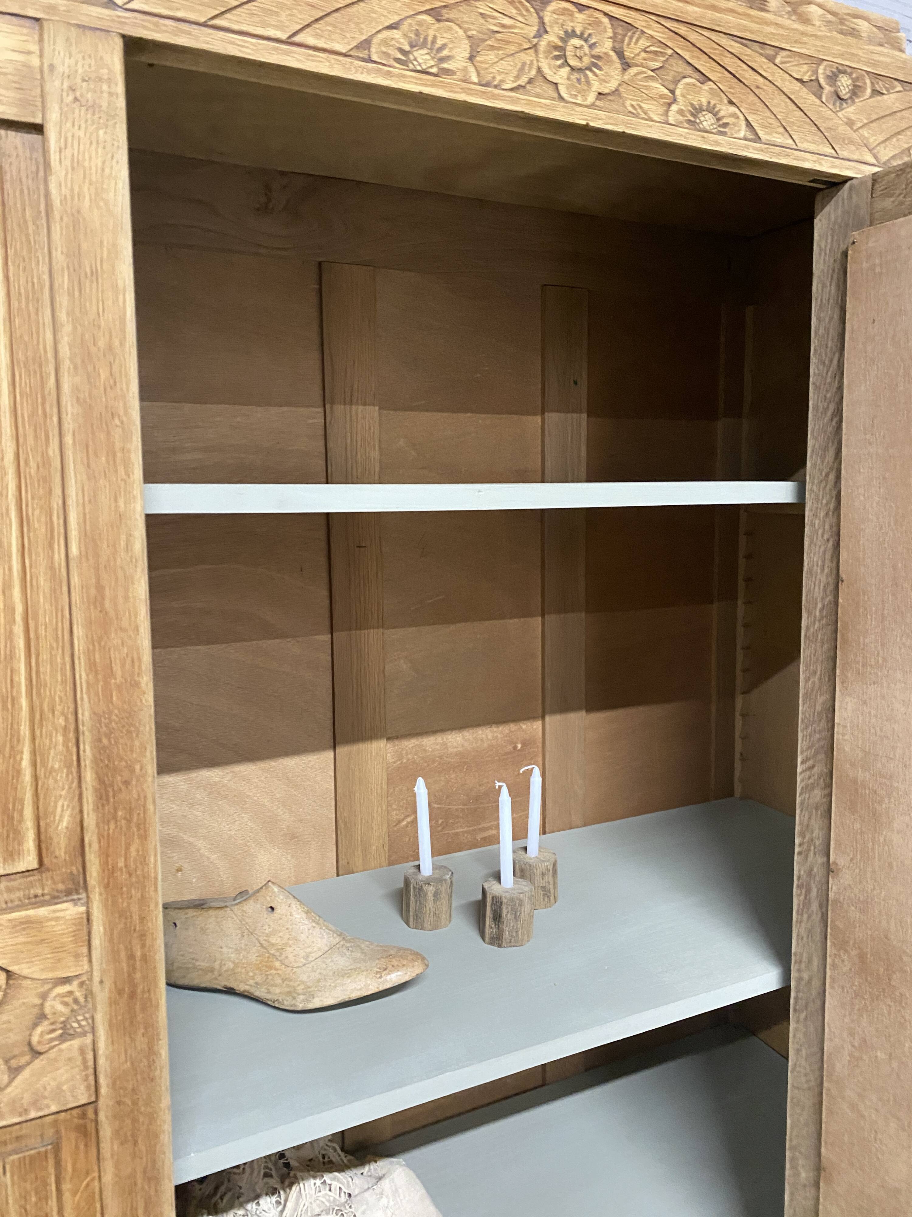 Art Deco wardrobe with mirror