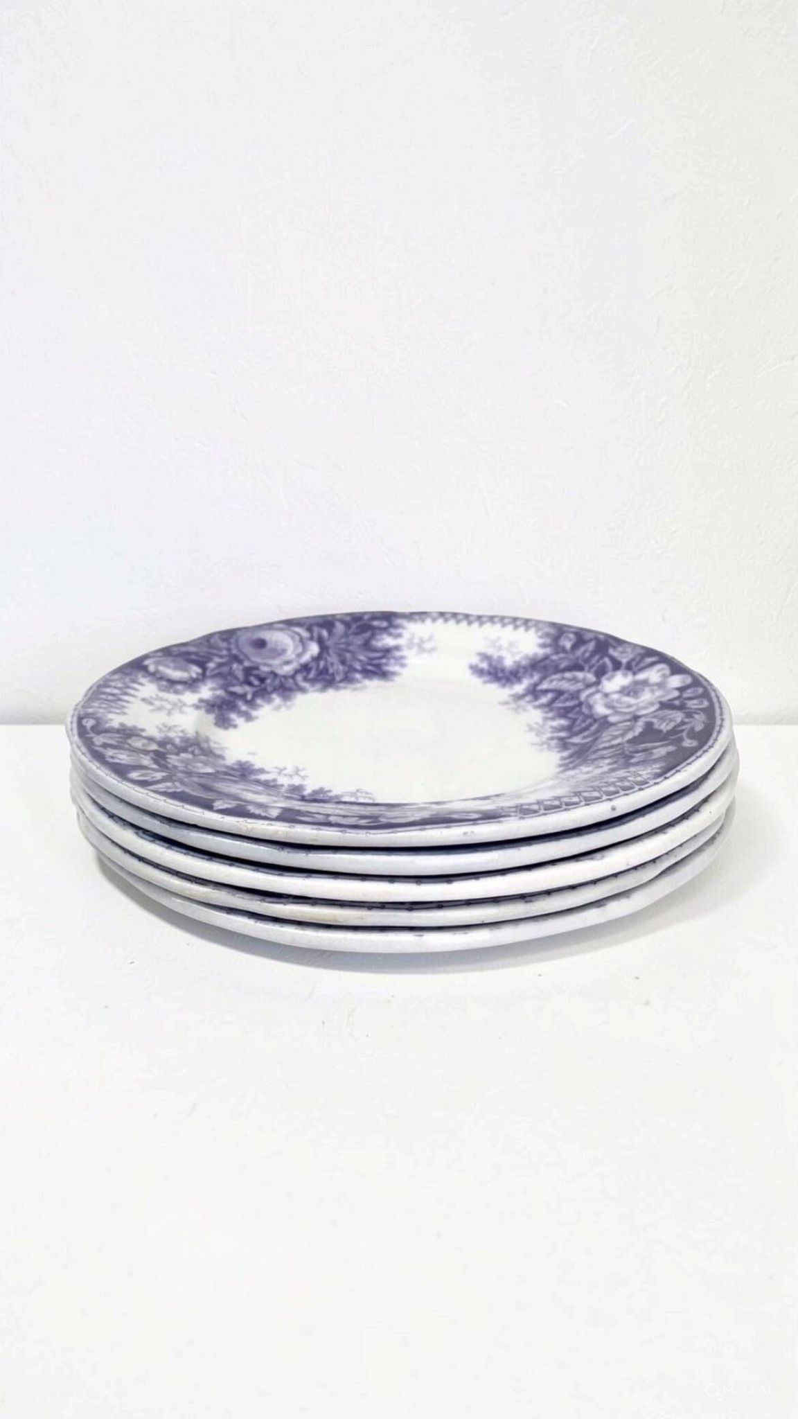 Assiettes dessert Sarreguemines modèle Jardinière XIXEME