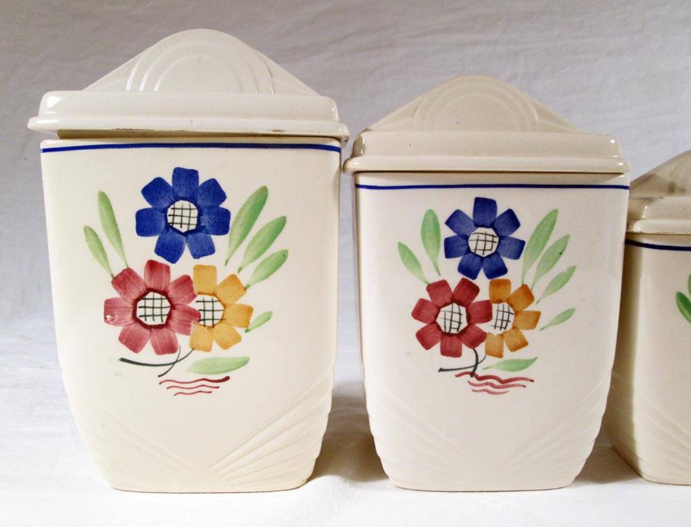 5 K & G Lunéville spice jars