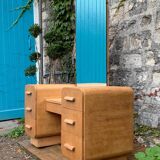 Art Deco dressing table in raw oak produced by Tatra Nabytok Czechoslovakia 1950