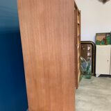 Vintage wood/wicker cabinet