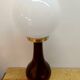 Lampe art déco bois et opaline