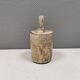 Handmade vase with thin top, in beige/earth coloured glaze. Denmark 1980s