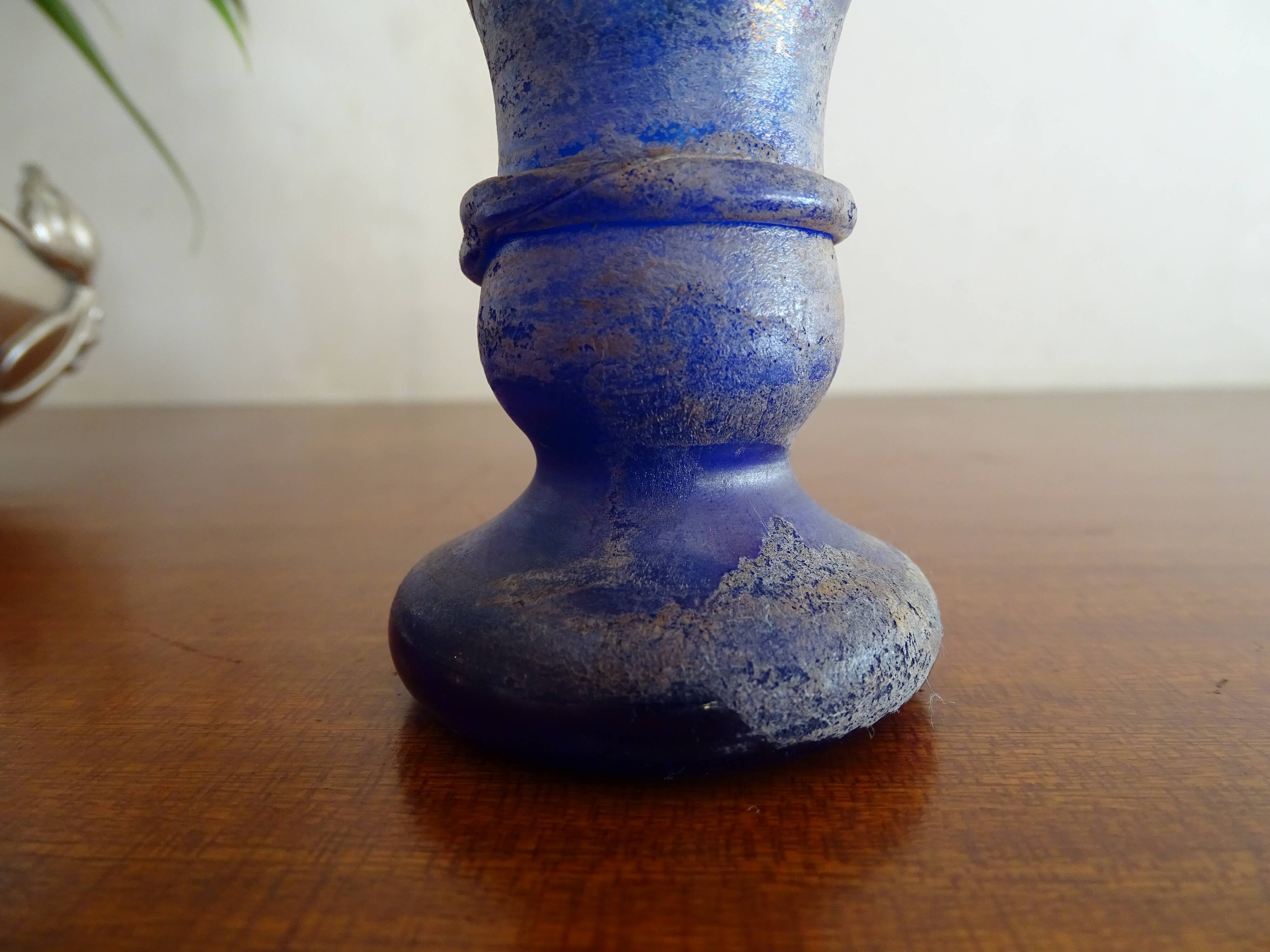 Miniature vase Scavo Seguso Vetri d'Arte iridescent glass Murano 1950