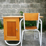 School desk and chair