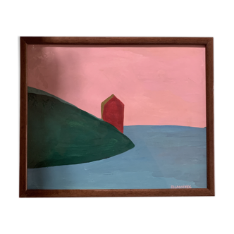Framed painting