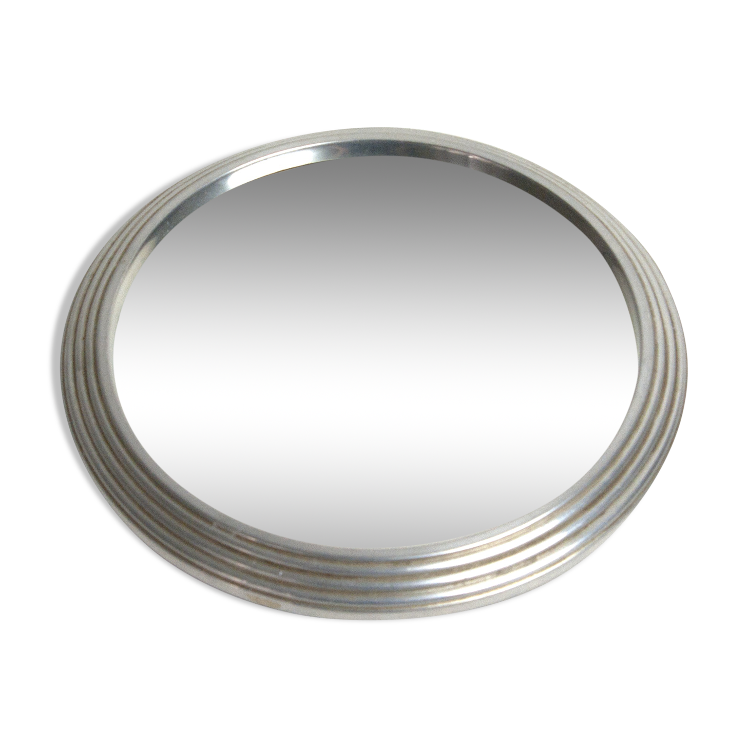 Round mirror to ask grooved stainless on board made in france 50 years