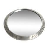 Round mirror to ask grooved stainless on board made in france 50 years