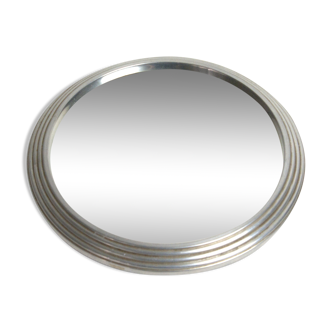Round mirror to ask grooved stainless on board made in france 50 years