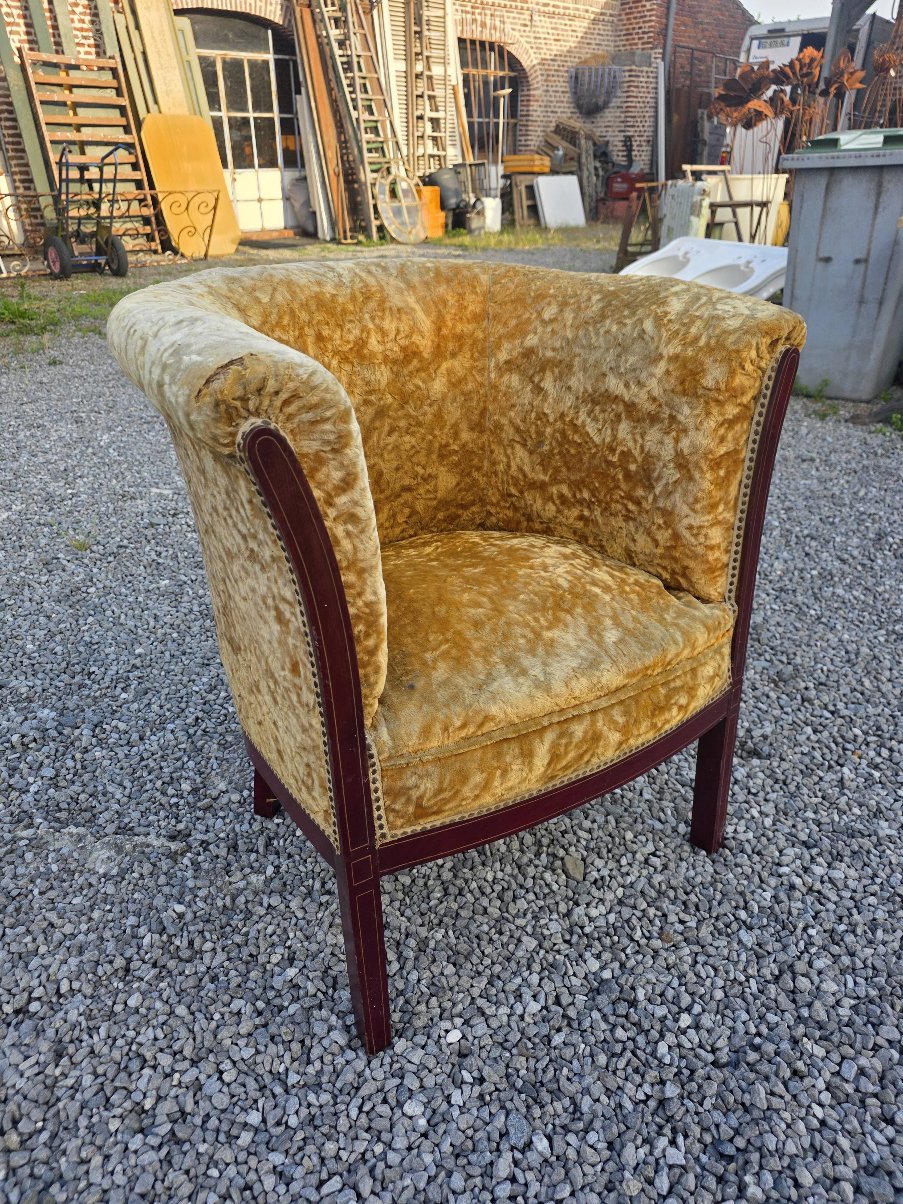 Fauteuil club art déco années 1930
