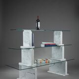 Carrara marble and glass library - 1970