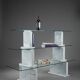 Carrara marble and glass library - 1970