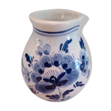 Vase soliflore Delft decor blue flowers