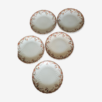 5 Gien dessert plates