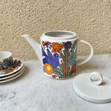 Coffee maker and ceramic coffee cup Villeroy and Boch Acapulco vintage 70s