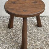 Pair of brutalist tripod stools