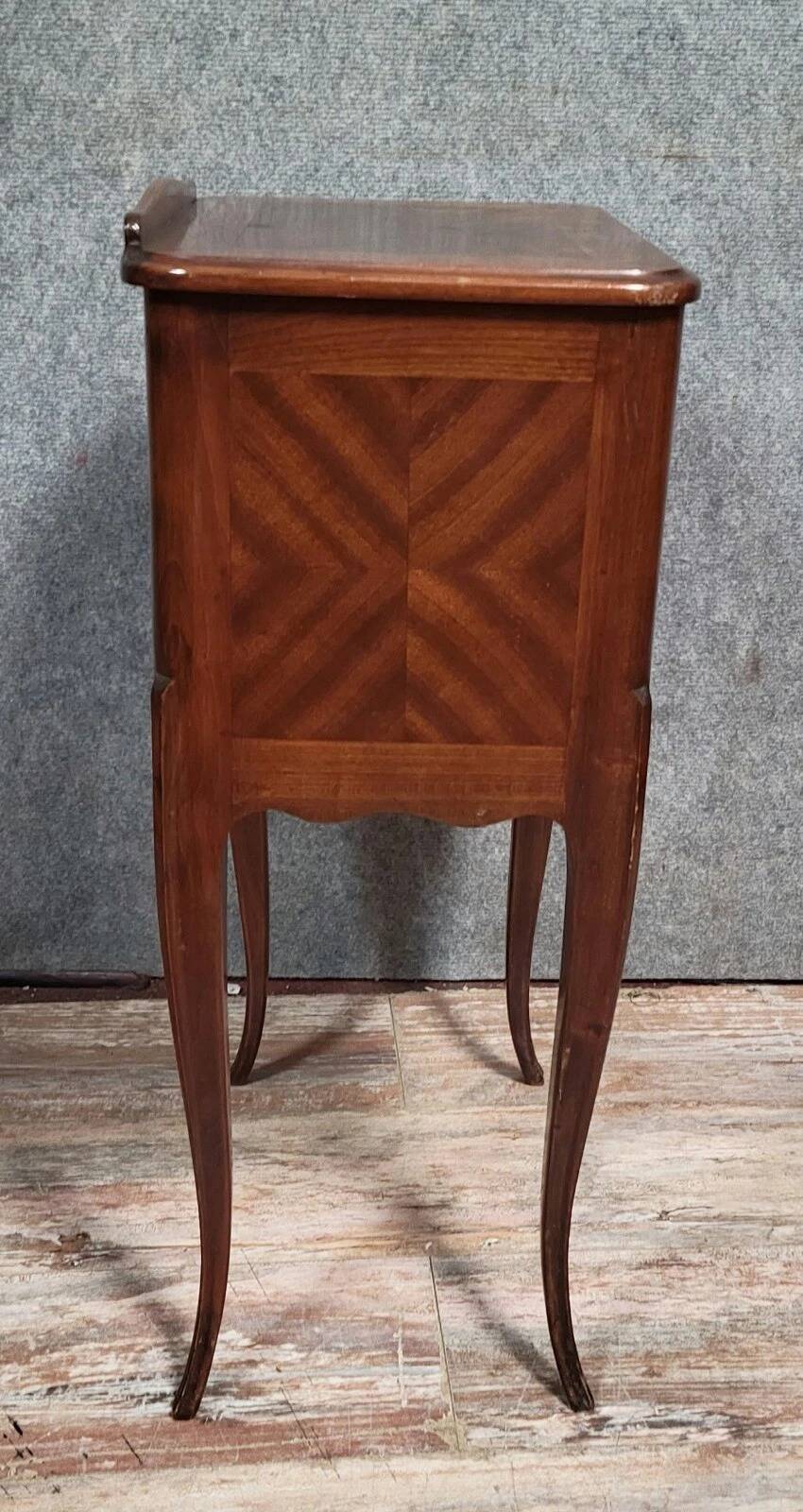 Louis XV style mahogany bedside table, circa 1900