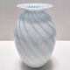 Murano Glass Vase with Light Blue and White Canes, Italy