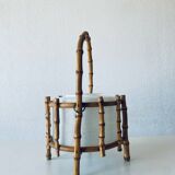 Bamboo and glass lamp