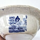 Old Rectangular Hollow Dish In English Earthenware 19th Chinese Decor Blue Willow