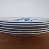 6 assiettes plates gien Albéric