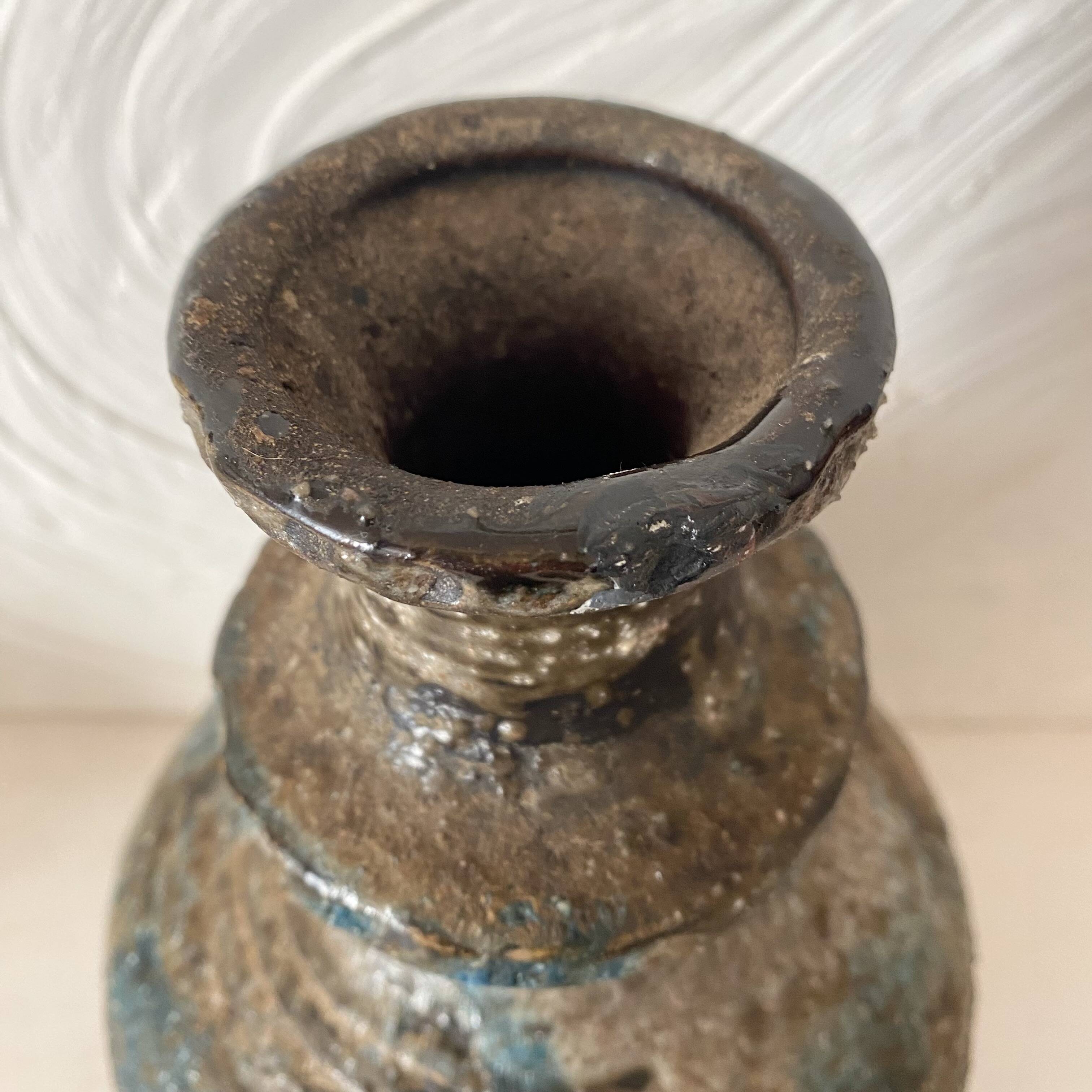 West German brutalist amphora vase