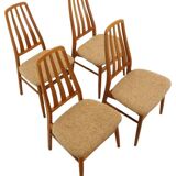 Set van 4 teak deense Vamdrup eetkamerstoelen 'Rudbol'